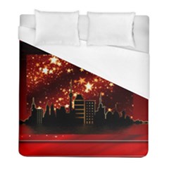 City Silhouette Christmas Star Duvet Cover (full/ Double Size)