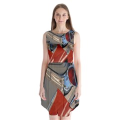 Classic Car Design Vintage Restored Sleeveless Chiffon Dress   by Nexatart