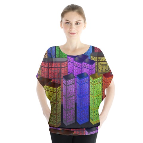 City Metropolis Sea Of Light Blouse by Nexatart