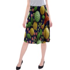 Colorized Pollen Macro View Midi Beach Skirt by Nexatart