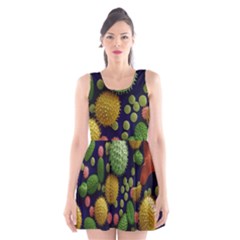 Colorized Pollen Macro View Scoop Neck Skater Dress by Nexatart