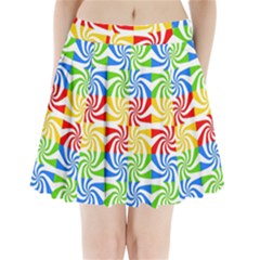 Colorful Abstract Creative Pleated Mini Skirt