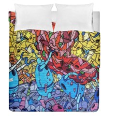 Colorful Graffiti Art Duvet Cover Double Side (queen Size)