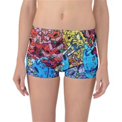 Colorful Graffiti Art Reversible Bikini Bottoms by Nexatart