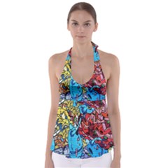 Colorful Graffiti Art Babydoll Tankini Top by Nexatart