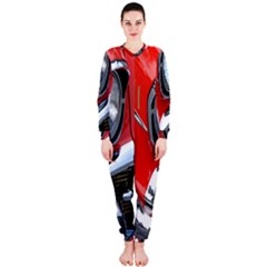 Classic Car Red Automobiles Onepiece Jumpsuit (ladies) 