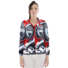 Classic Car Red Automobiles Wind Breaker (women)