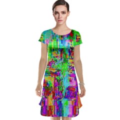 Compression Pattern Generator Cap Sleeve Nightdress by Nexatart