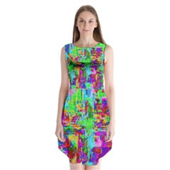 Compression Pattern Generator Sleeveless Chiffon Dress  