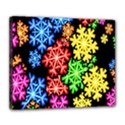 Colourful Snowflake Wallpaper Pattern Deluxe Canvas 24  x 20   View1