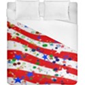 Confetti Star Parade Usa Lines Duvet Cover (California King Size) View1