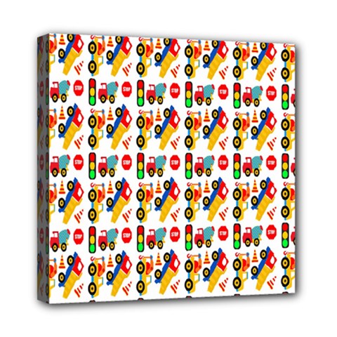 Construction Pattern Background Mini Canvas 8  X 8  by Nexatart