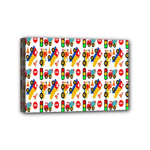 Construction Pattern Background Mini Canvas 6  X 4 