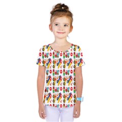 Construction Pattern Background Kids  One Piece Tee