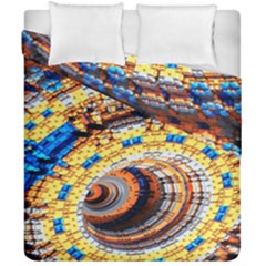 Complex Fractal Chaos Grid Clock Duvet Cover Double Side (california King Size)