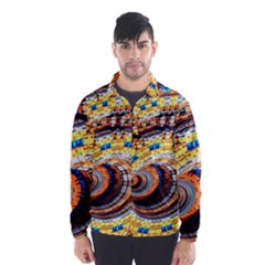 Complex Fractal Chaos Grid Clock Wind Breaker (men)