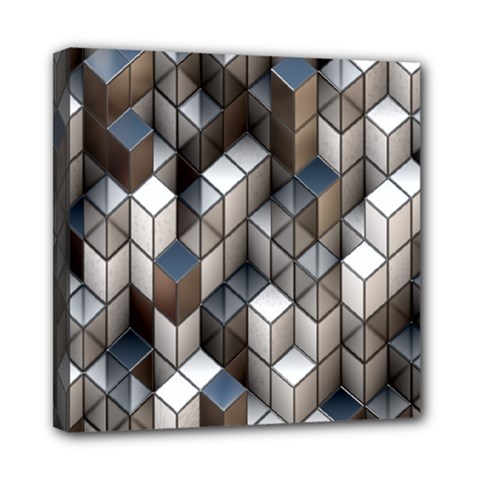 Cube Design Background Modern Mini Canvas 8  X 8 