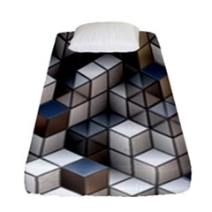 Cube Design Background Modern Fitted Sheet (single Size)