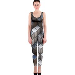 Cube Design Background Modern Onepiece Catsuit