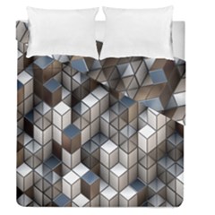 Cube Design Background Modern Duvet Cover Double Side (queen Size)