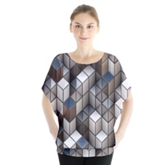 Cube Design Background Modern Blouse