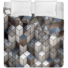 Cube Design Background Modern Duvet Cover Double Side (king Size)