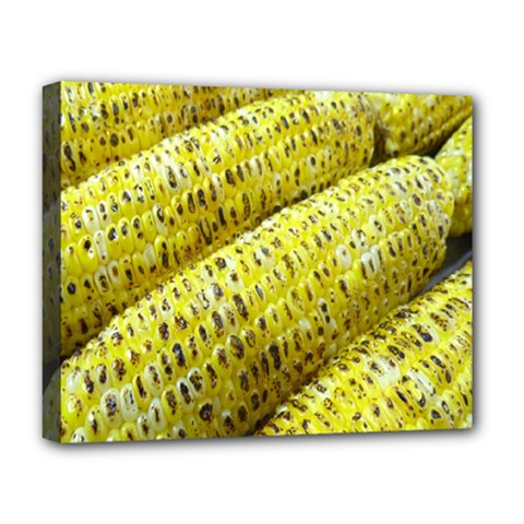 Corn Grilled Corn Cob Maize Cob Deluxe Canvas 20  X 16   by Nexatart