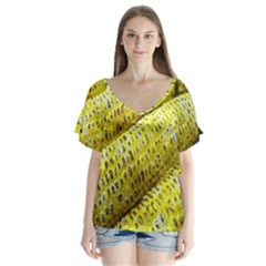 Corn Grilled Corn Cob Maize Cob Flutter Sleeve Top