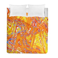 Crazy Patterns In Yellow Duvet Cover Double Side (full/ Double Size)