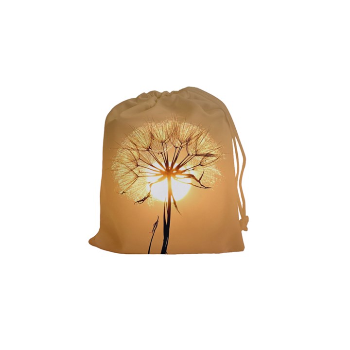 Dandelion Sun Dew Water Plants Drawstring Pouches (Small) 