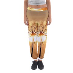 Dandelion Sun Dew Water Plants Women s Jogger Sweatpants by Nexatart