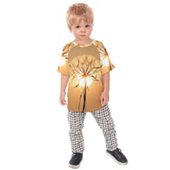 Dandelion Sun Dew Water Plants Kids  Raglan Tee