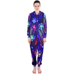 Decorative Flower Shaped Led Lights Hooded Jumpsuit (ladies)  by Nexatart