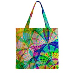 Design Background Concept Fractal Zipper Grocery Tote Bag by Nexatart