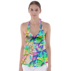 Design Background Concept Fractal Babydoll Tankini Top