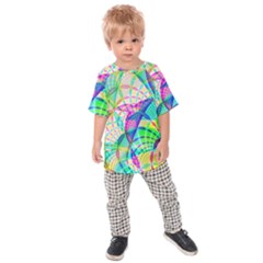 Design Background Concept Fractal Kids  Raglan Tee