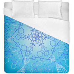 Design Winter Snowflake Decoration Duvet Cover (king Size) by Nexatart