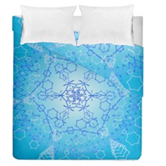 Design Winter Snowflake Decoration Duvet Cover Double Side (queen Size)