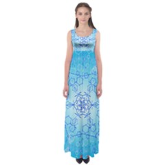 Design Winter Snowflake Decoration Empire Waist Maxi Dress by Nexatart