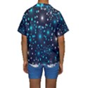 Digitally Created Snowflake Pattern Kids  Short Sleeve Swimwear View2