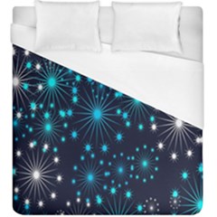 Digitally Created Snowflake Pattern Duvet Cover (king Size)