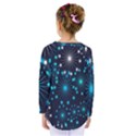 Digitally Created Snowflake Pattern Kids  Long Sleeve Tee View2