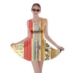 Digitally Created Collage Pattern Made Up Of Patterned Stripes Skater Dress by Nexatart