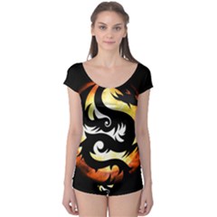 Dragon Fire Monster Creature Boyleg Leotard  by Nexatart