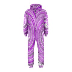 Digital Purple Party Pattern Hooded Jumpsuit (kids) by Nexatart