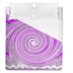 Digital Purple Party Pattern Duvet Cover (queen Size)