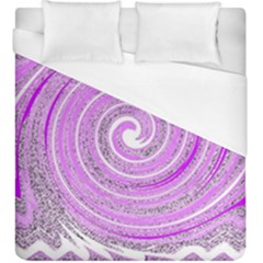 Digital Purple Party Pattern Duvet Cover (king Size)