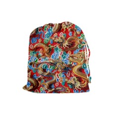 Dragons China Thailand Ornament Drawstring Pouches (large)  by Nexatart