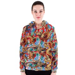 Dragons China Thailand Ornament Women s Zipper Hoodie