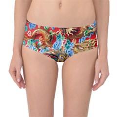 Dragons China Thailand Ornament Mid-waist Bikini Bottoms by Nexatart